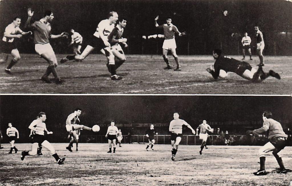 V852 Feyenoord Benfica Europacup voetbal 1963, Verzenden, 1960 tot 1980, Gelopen, Zuid-Holland
