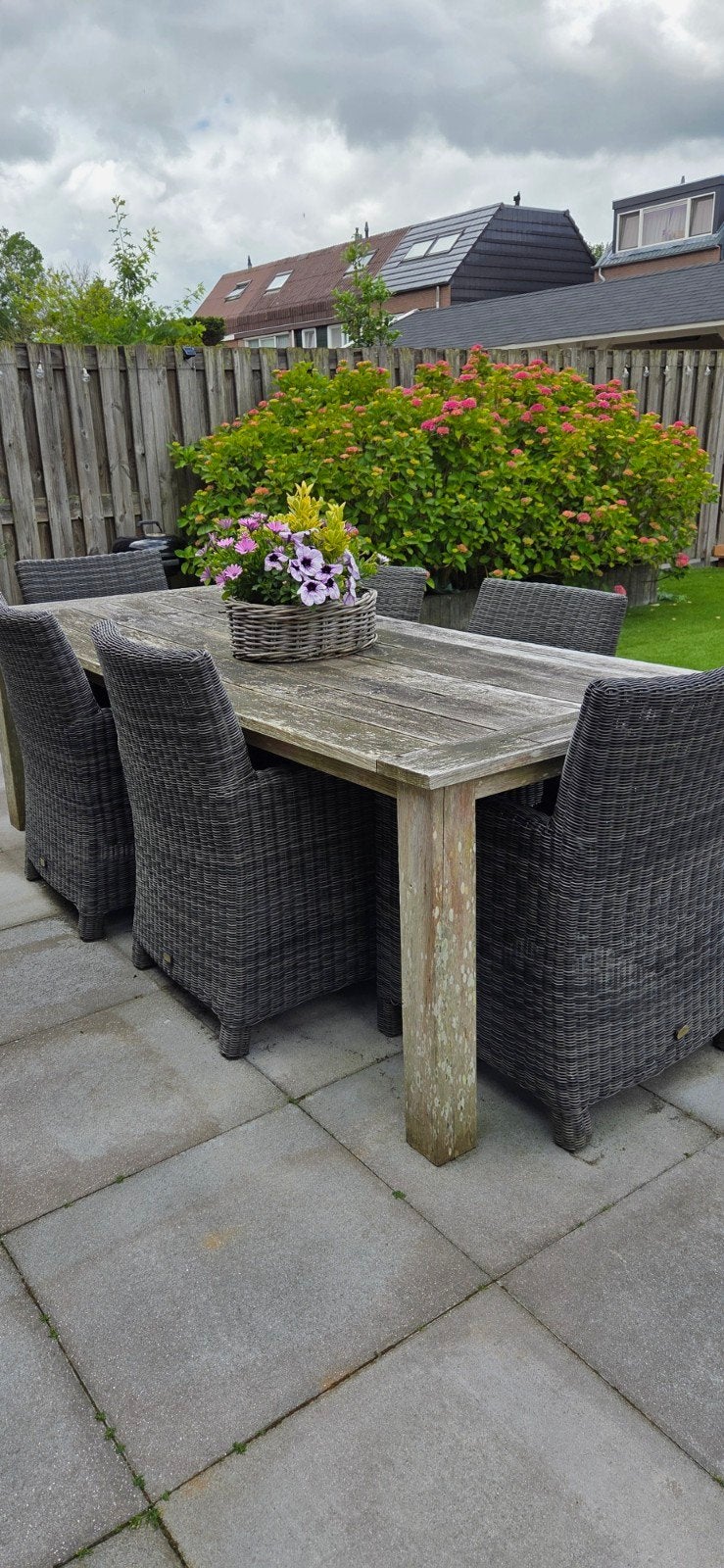 Tuintafel in teakhout - gratis op te halen., Ophalen, Gebruikt, Rechthoekig, Teakhout