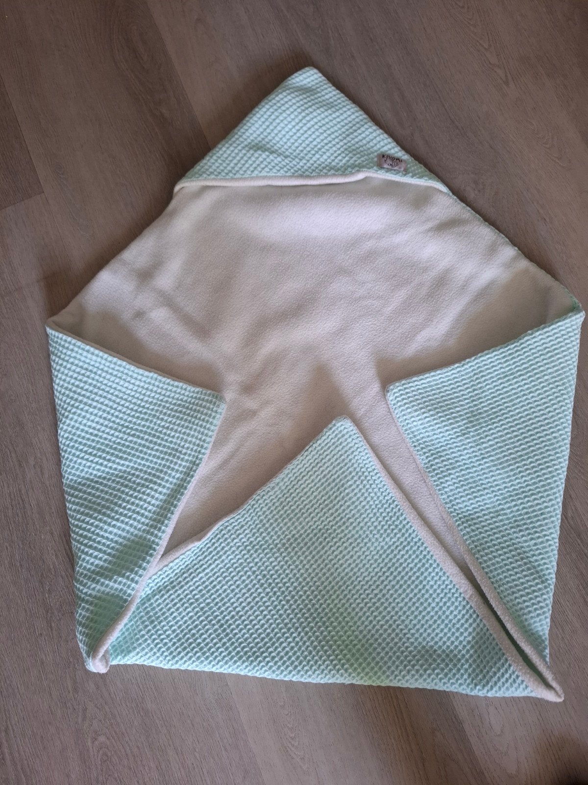 Mintgroene baby badcape, Ophalen of Verzenden