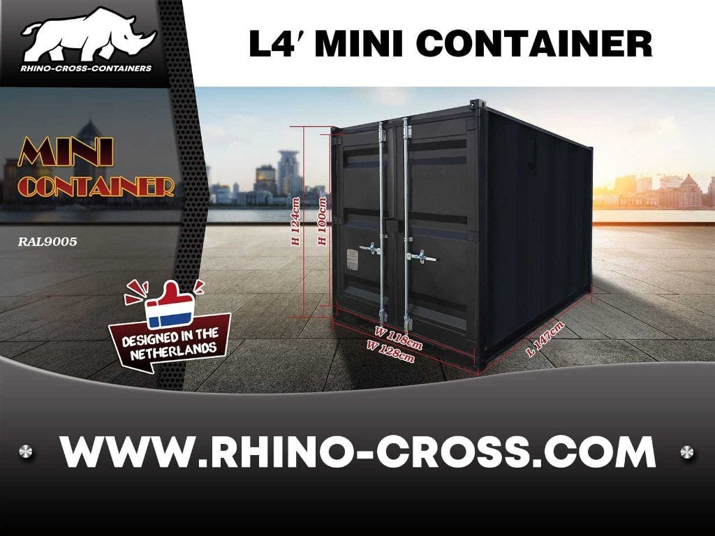 12ft, 9ft, 8ft, 7ft, 6ft, 5ft, 4ft - Zwart Mini container‼️