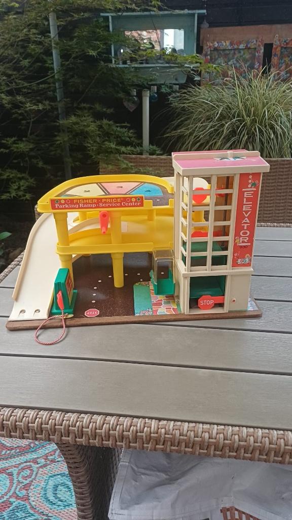 Vintage Fisher-Price Garage, Ophalen, Gebruikt, Speelset, Met geluid