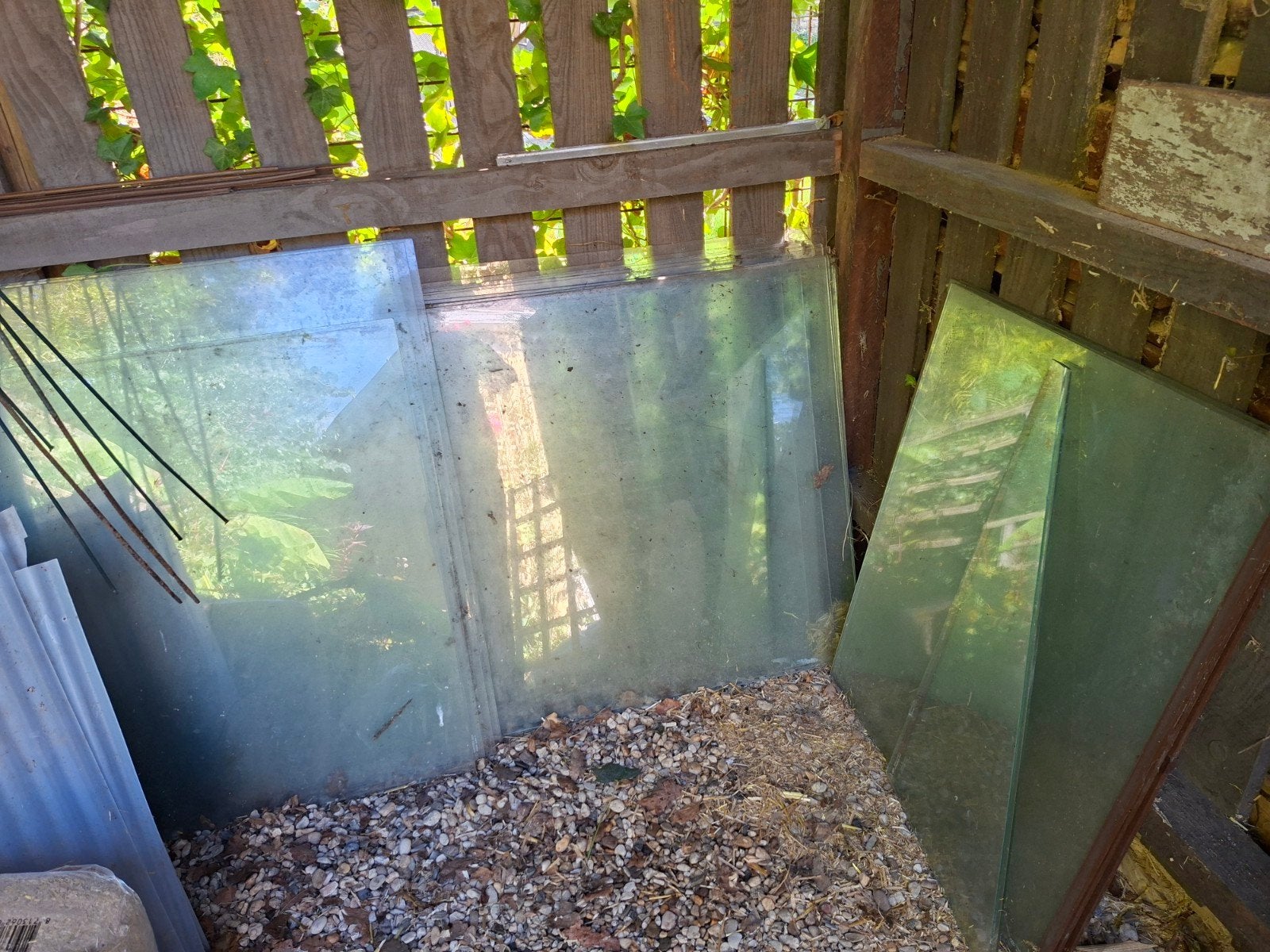 Diverse platen tuindersglas, veiligheidsglas, Ophalen, Glas, Gebruikt