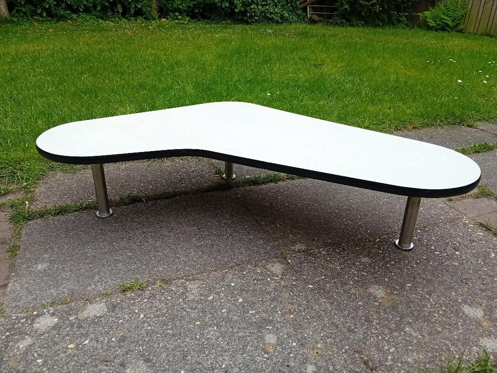 Vintage salontafel niervormig formicablad, Ophalen, Overige materialen, Gebruikt, 100 tot 150 cm