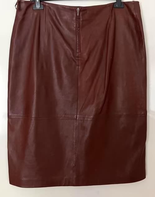 Claudia Strater leren rok maat 42[dmv], Kleding | Dames, Bruin, Maat 42/44 (L), Ophalen of Verzenden, Zo goed als nieuw