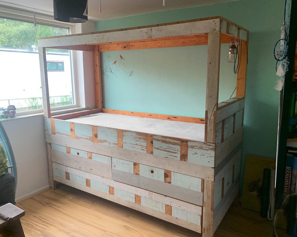 Kinderbed Roos - Piet Hein Eek, Ophalen, 90 cm, 210 cm, Zo goed als nieuw