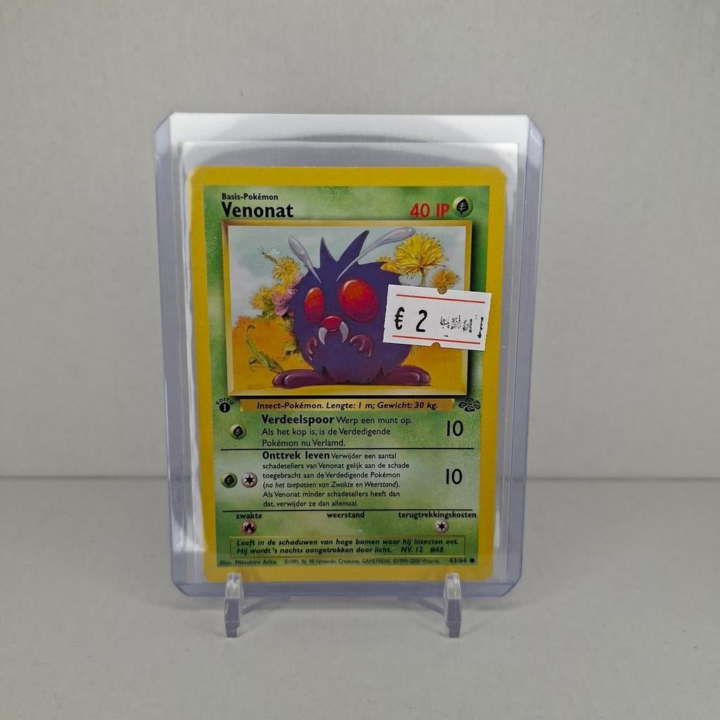 Venonat Pokémon Kaart - NL 1st Edition (40 IP), Hobby en Vrije tijd, Verzamelkaartspellen | Pokémon, Ophalen