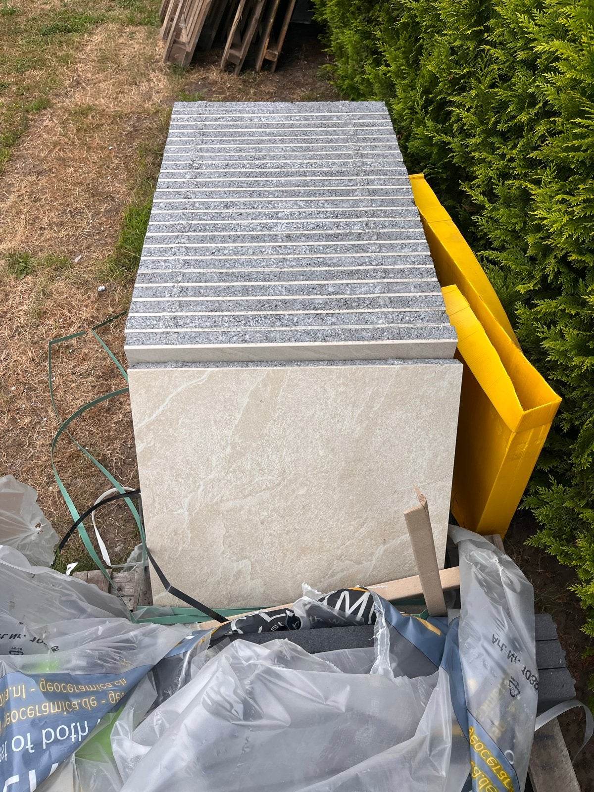 24 Nieuwe Geoceramica Aura Sand tegels 60x60x4 cm, Ophalen, Keramiek, Nieuw, 5 tot 10 m²