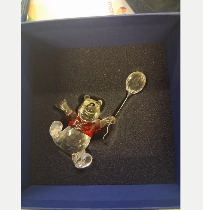 Swarovski Winnie de Poeh met ballon kristal figuur, Ophalen of Verzenden, Zo goed als nieuw, Figuurtje