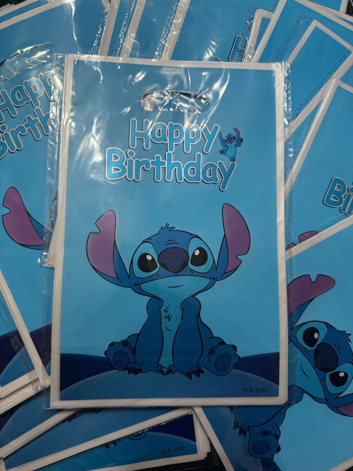 Stitch traktatie zakje/tasje blauw, Ophalen of Verzenden, Nieuw, Feestartikel, Verjaardag
