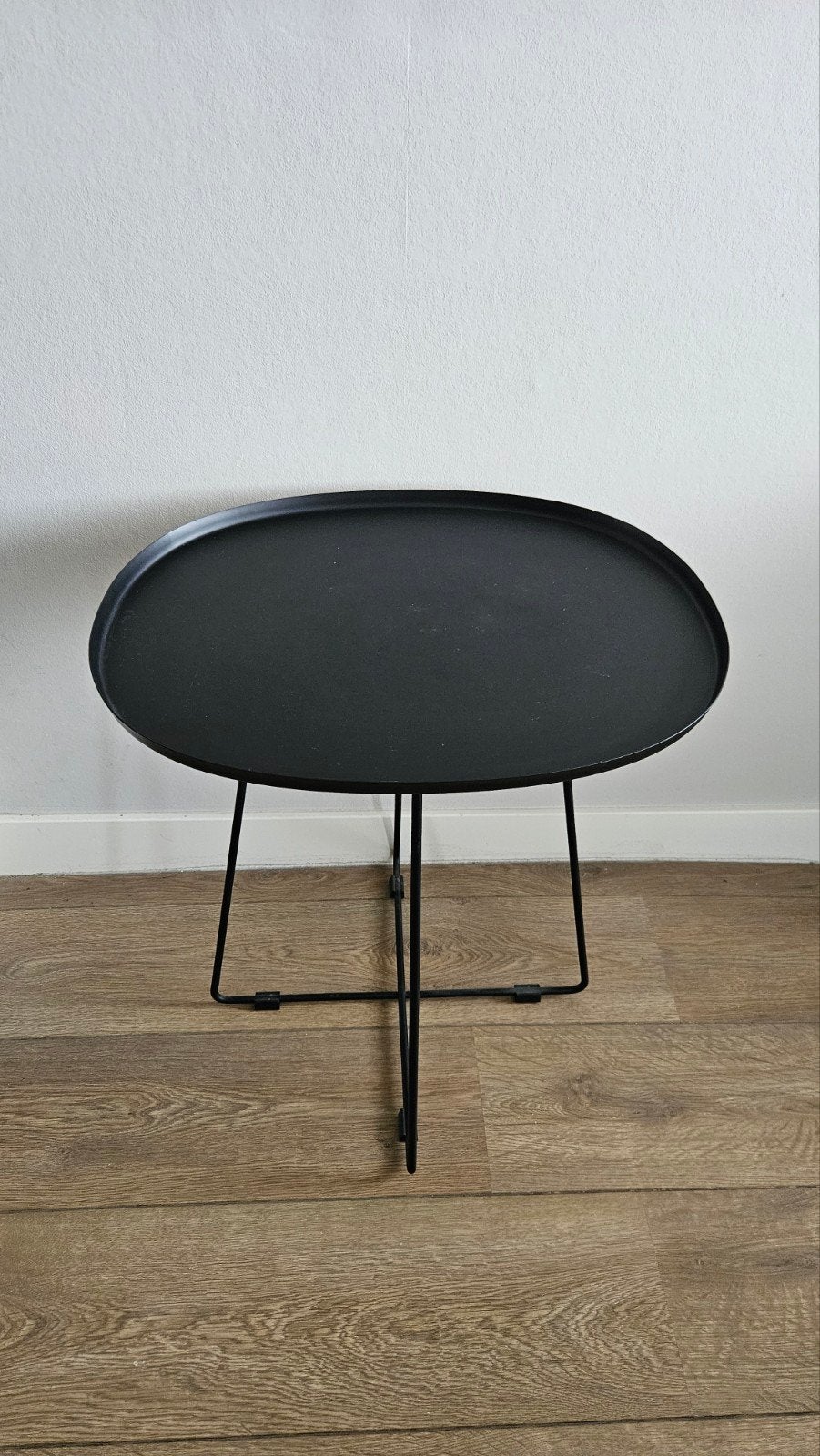 WOOOD bijzettafel Otis metaal zwart, Minder dan 55 cm, Gebruikt, Metaal of Aluminium, Modern