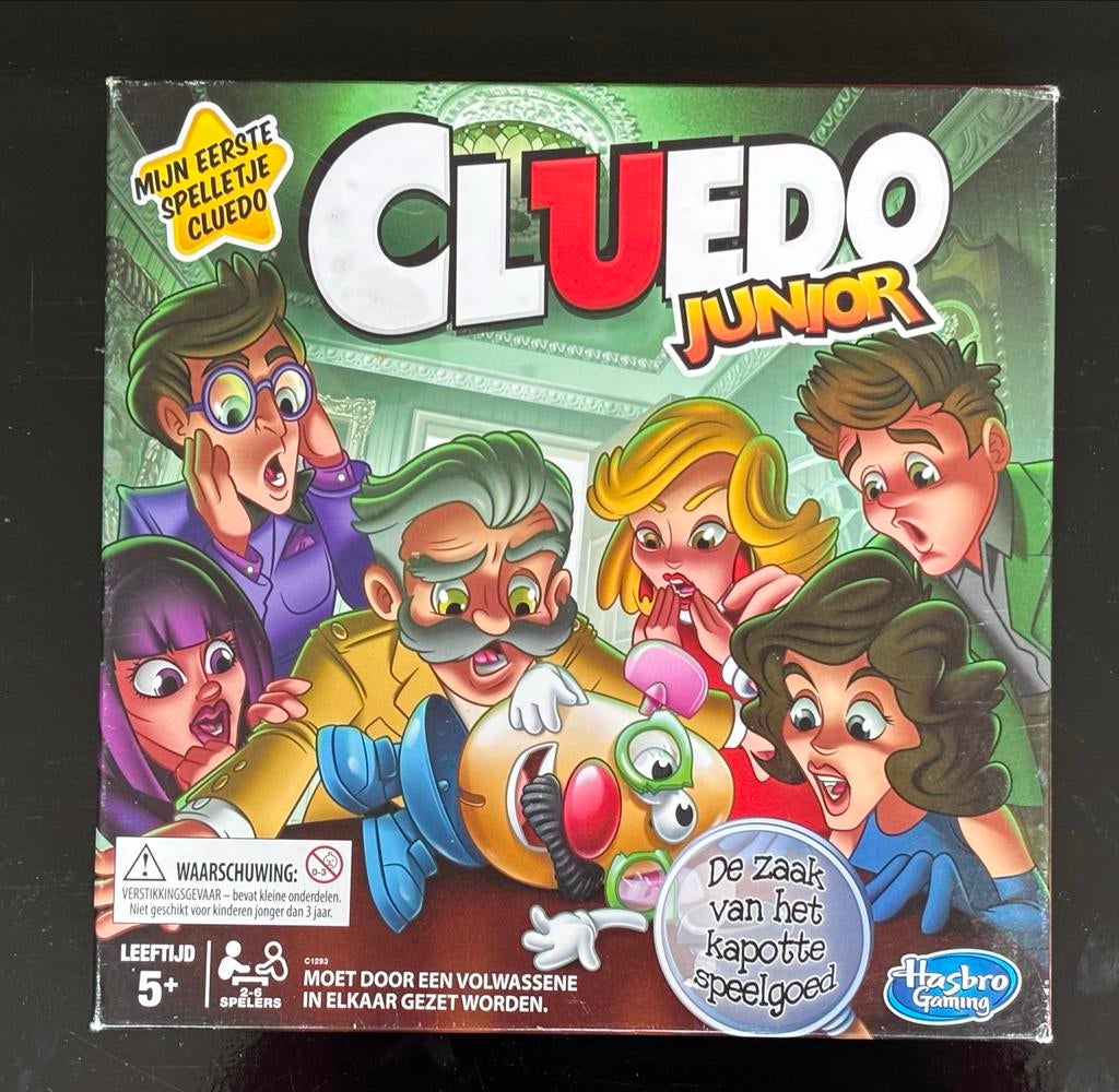Cluedo Junior - De Zaak van het Kapotte Speelgoed, Drie of vier spelers, Ophalen of Verzenden, Zo goed als nieuw