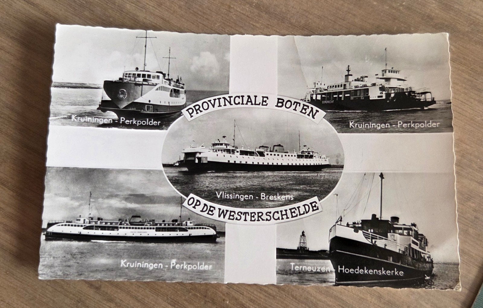 Oude ansichtkaart Provinciale Boten Westerschelde 1963, Ophalen of Verzenden, 1960 tot 1980, Gelopen, Zeeland
