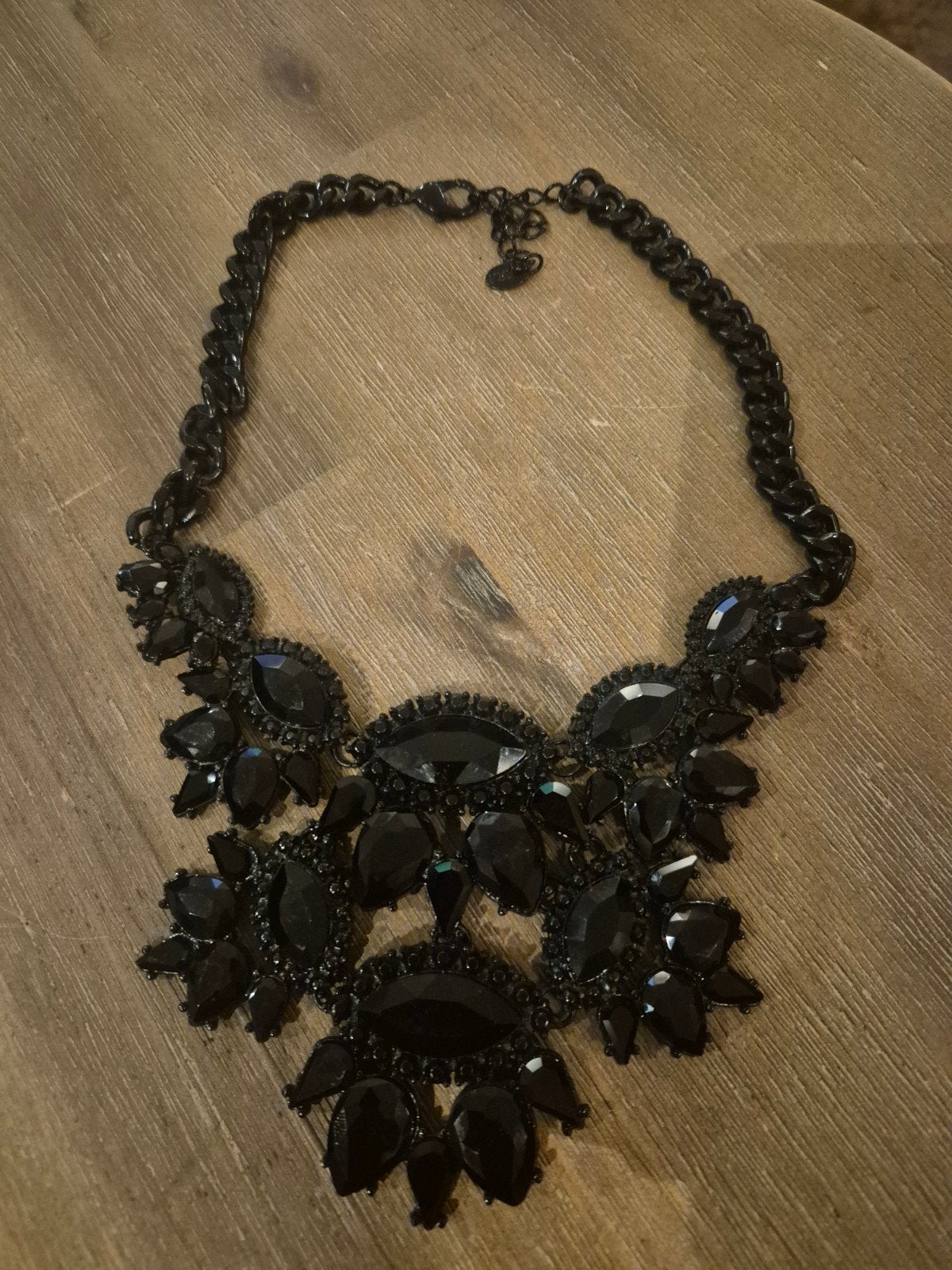 Zara Statement Halsketting Zwart met Stenen, Sieraden, Tassen en Uiterlijk, Kettingen, Overige materialen, Zwart, Verstelbaar