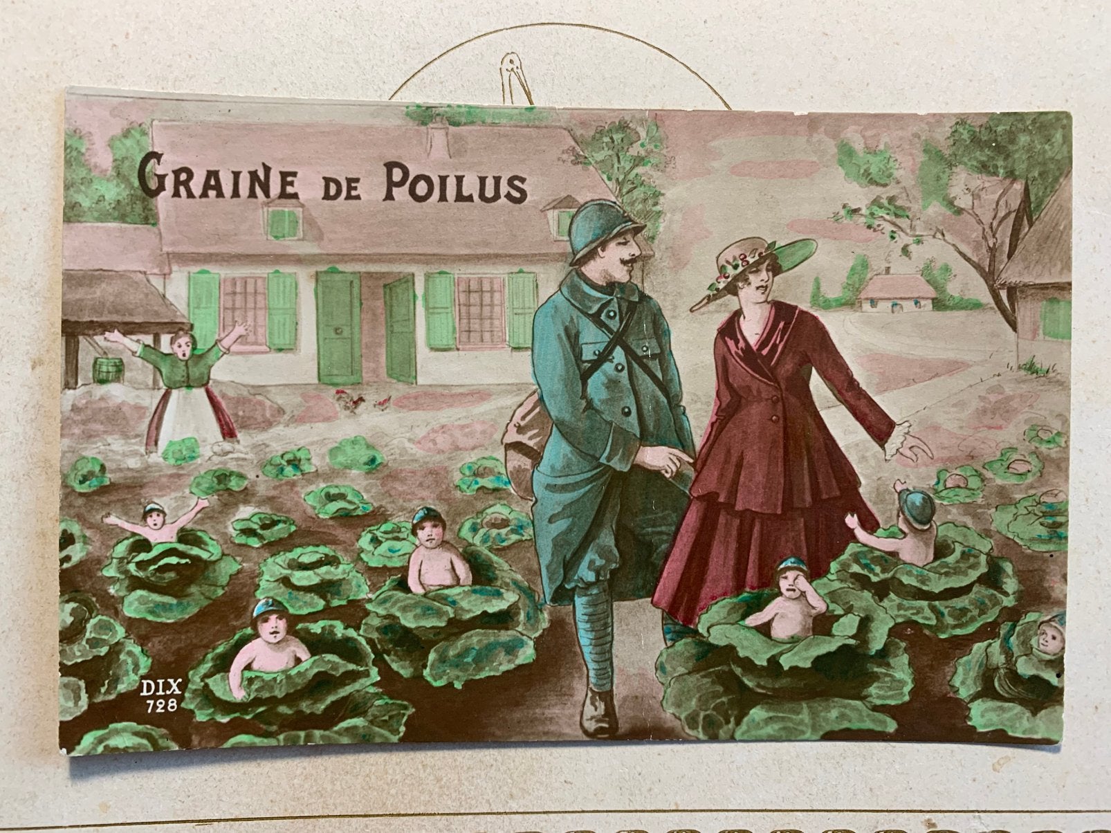 Graine de Poilus - militair - baby’s in kool (BA), Verzamelen, Ophalen of Verzenden, Voor 1920, Gelopen, Kinderen
