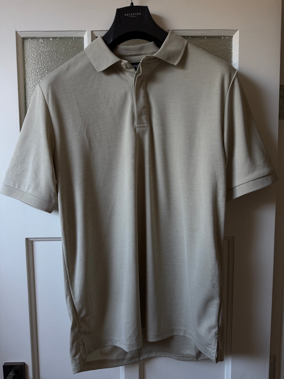 Tenson Polo Shirt Heren - Maat L - Beige, Kleding | Heren, Ophalen of Verzenden, Zo goed als nieuw, Maat 52/54 (L), Beige
