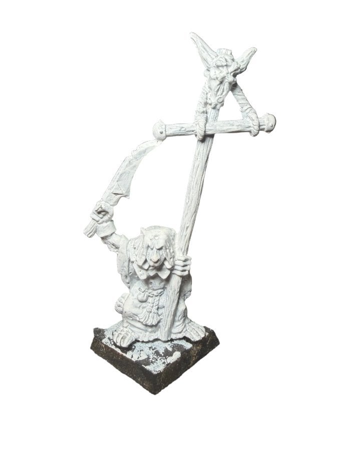 Warhammer Fantasy Skaven Plague Monk Standard Bearer, ., Warhammer, Ophalen of Verzenden, Zo goed als nieuw