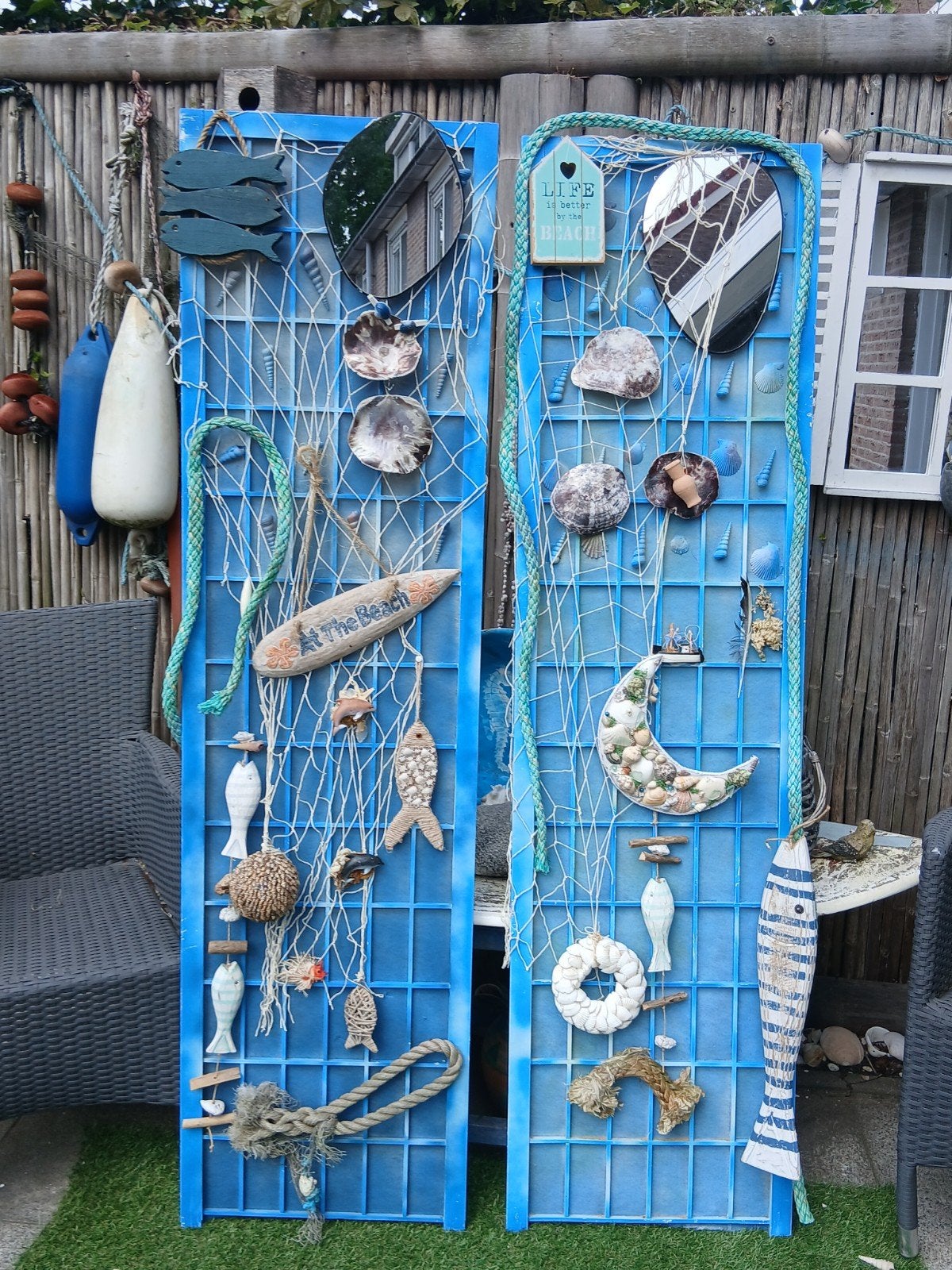 Aparte unieke beachstyle panelen 167x45cm samen 50€, Ophalen