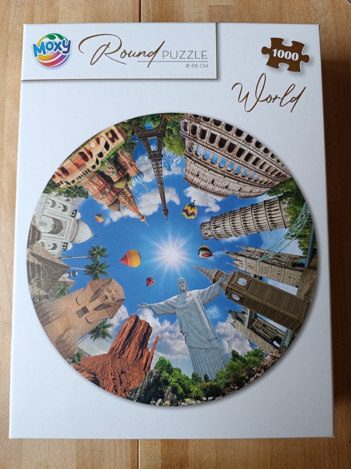 1000 stukjes rond legpuzzel Wereld, Ophalen of Verzenden, 500 t/m 1500 stukjes, Zo goed als nieuw, Legpuzzel