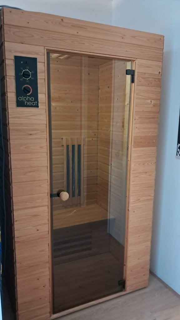 Infraroodsauna voor 2 personen, Ophalen, Gebruikt, Infrarood, Complete sauna
