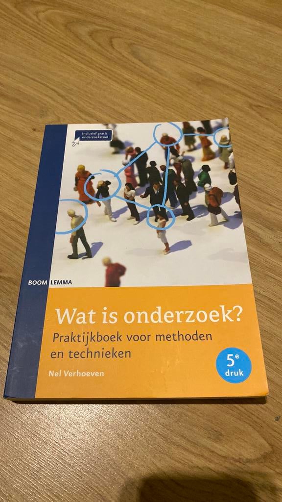 Wat is onderzoek? 5e druk, Boeken, Zo goed als nieuw, Nel Verhoeven, Beta, HBO