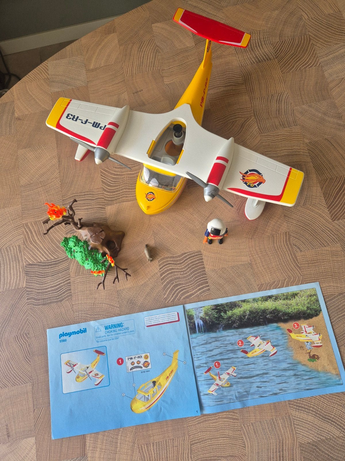 Playmobil blusvliegtuig 5560, Kinderen en Baby's, Speelgoed | Playmobil, Wild life, Complete set, Voertuig, Ophalen of Verzenden