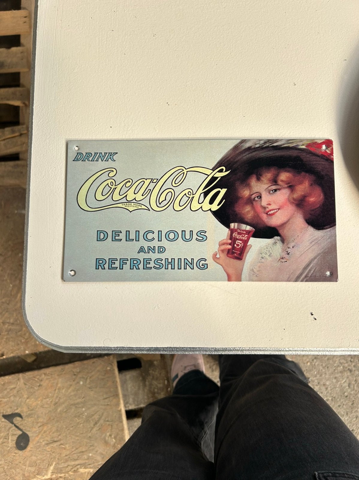 Coca Cola bordje, Huis en Inrichting, Ophalen of Verzenden, Zo goed als nieuw