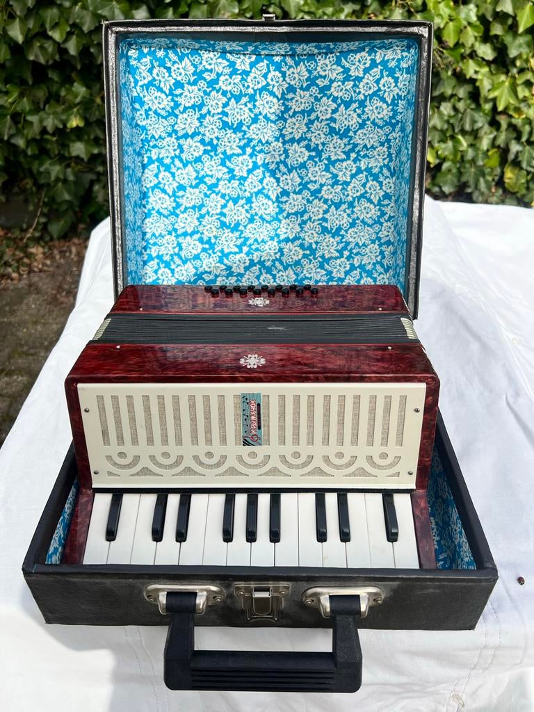 Vintage Accordeon USSR - KRYZHAKOK - Met Koffer, Muziek en Instrumenten, Accordeons, Gebruikt, Overige formaten, Met koffer, Toetsaccordeon