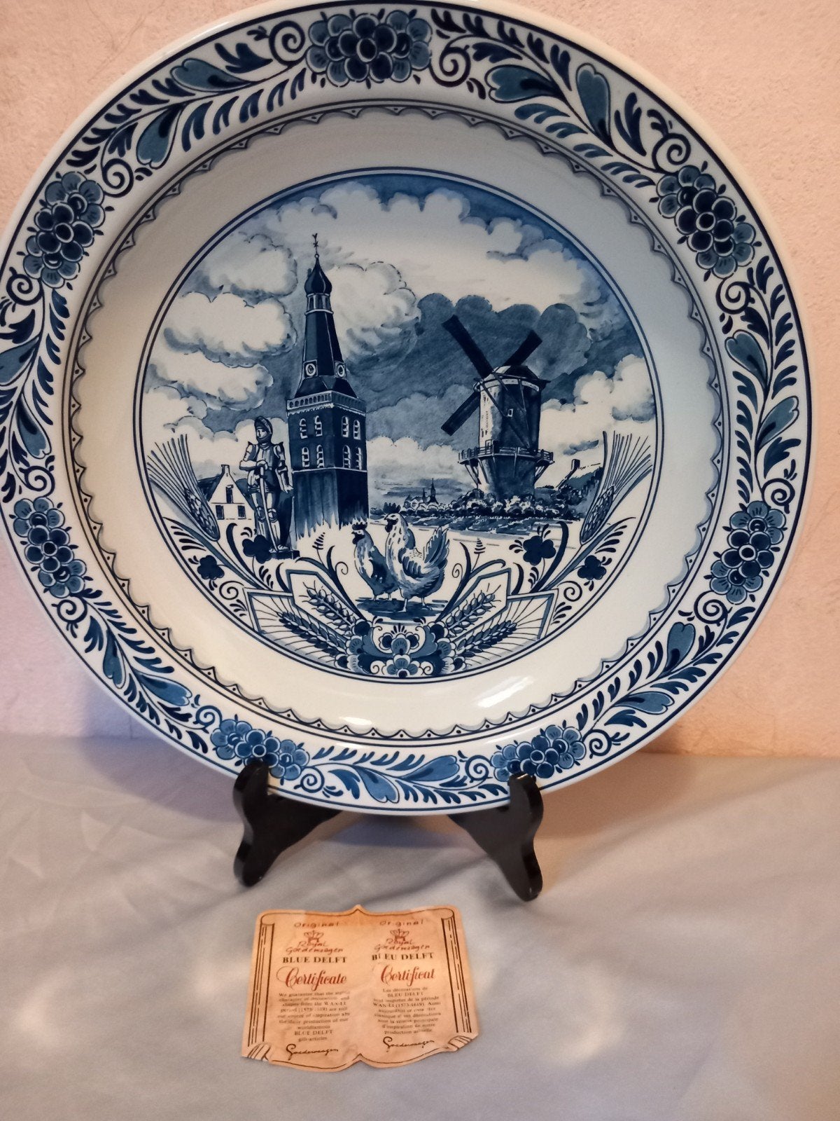 Royal Goede waagen Delftsblauw wandbord Barneveld, Ophalen of Verzenden