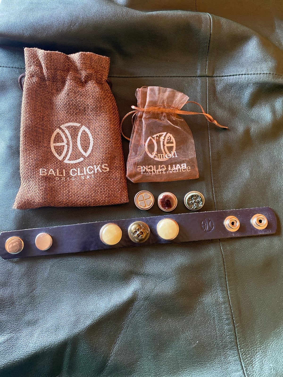 Nieuw Bali Clicks Armband met verwisselbare bedels, Verzenden, Zwart, Nieuw, Leer