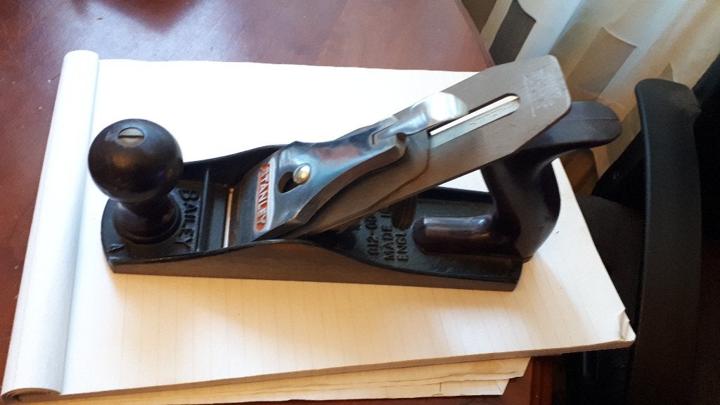 Stanley Bailey Houtschaaf nr 4 model G12-004 met ribbelzool, Doe-het-zelf en Verbouw, Gereedschap | Handgereedschap, Ophalen, Gebruikt