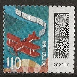 Duitsland 237, vliegtuigje, Verzenden, 1990 tot heden, Gestempeld