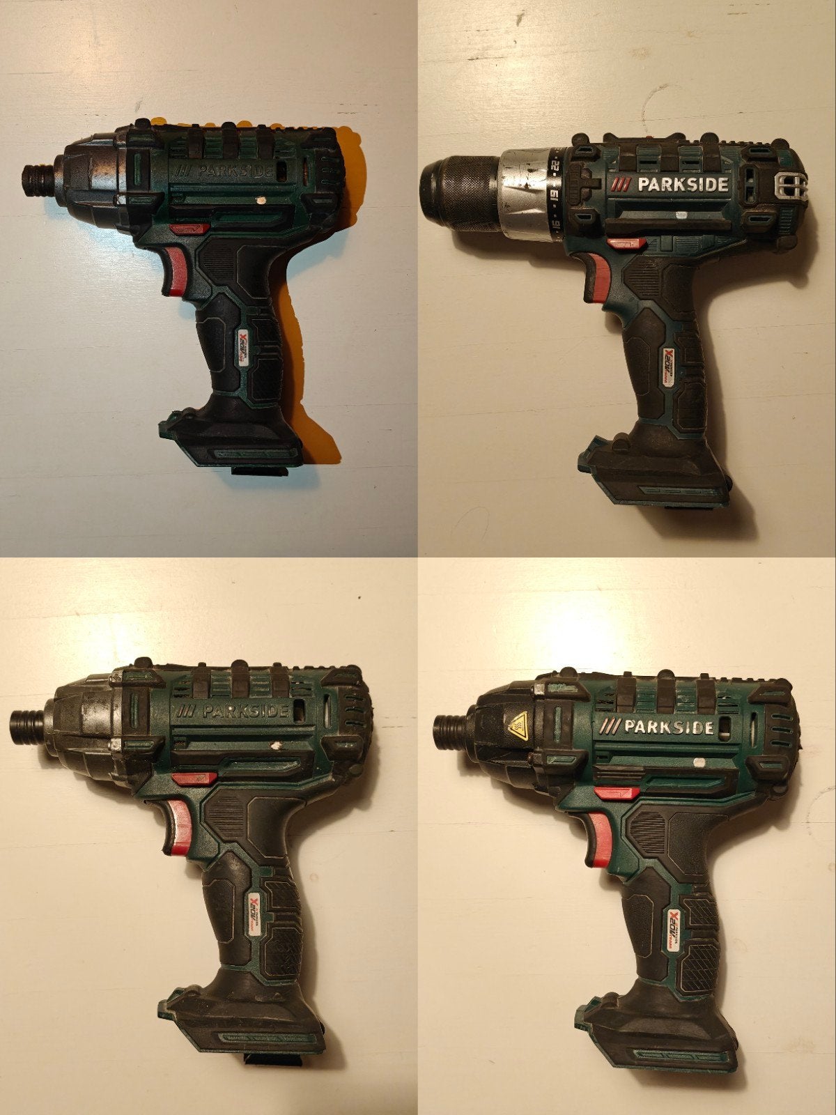 Parkside 20V Boormachine en 3 Slagschroefmachines, Doe-het-zelf en Verbouw, Gereedschap | Boormachines, Ophalen of Verzenden, Gebruikt