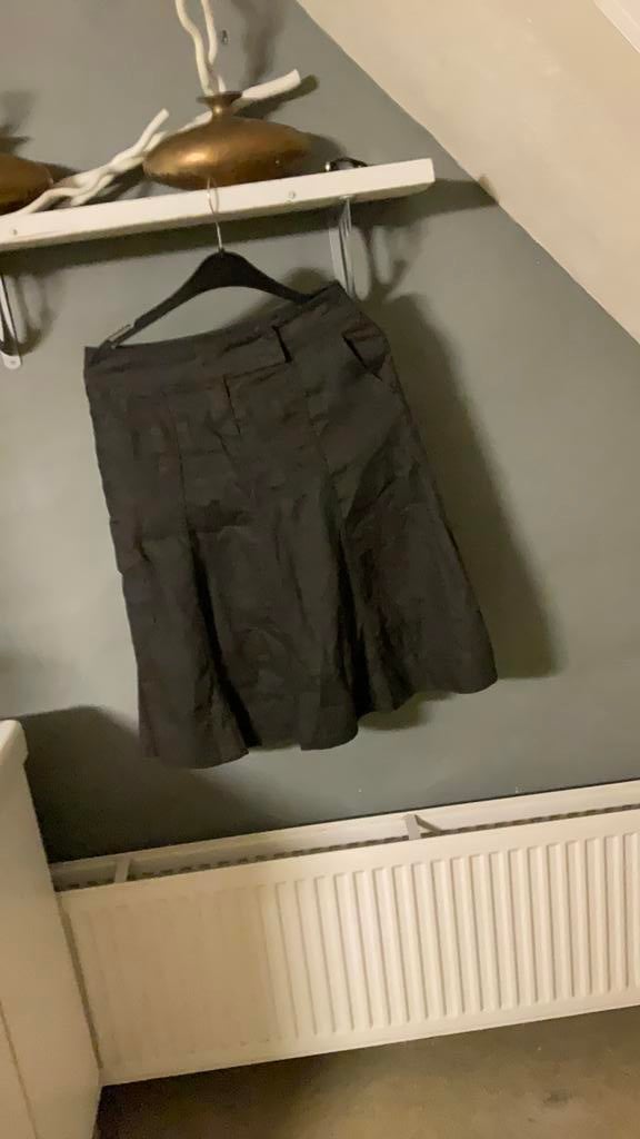Just  B  katoen linnen rok 36/, Bruin, Ophalen of Verzenden, Zo goed als nieuw, Maat 36 (S)