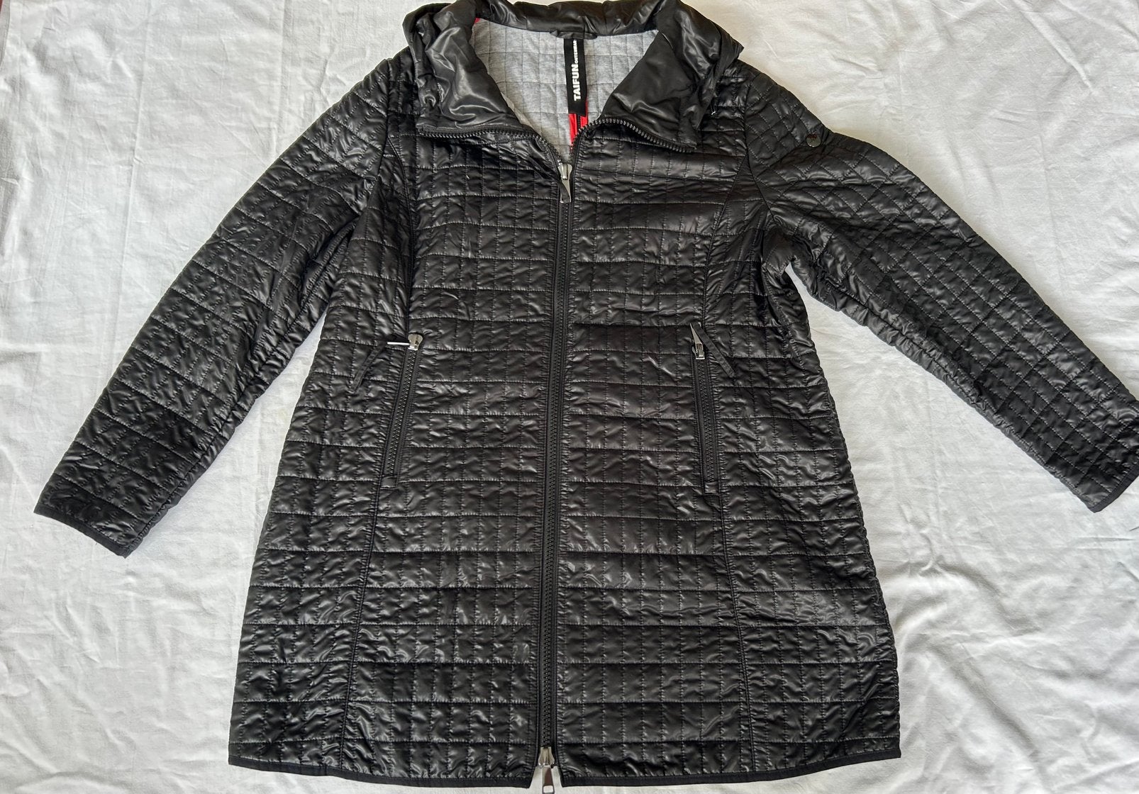 Zo goed als nieuwe lange zwarte jas van Taifun, Zwart, Maat 46/48 (XL) of groter, Ophalen of Verzenden, Zo goed als nieuw