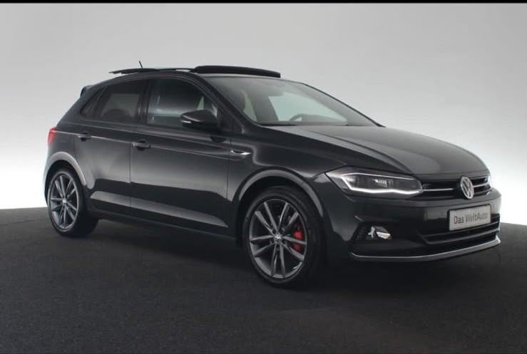 VW Polo R-Line Business 1.0 TSI 116PK | Pano | Beats | 2018, Auto's, Zwart, 116 pk, 49 €/maand, 1100 kg