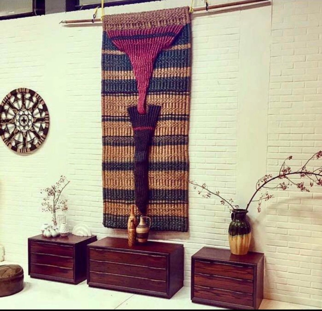 Uniek Sisal Wandtapijt, Antiek en Kunst, Ophalen