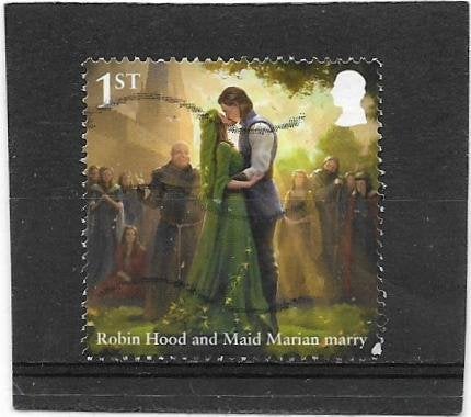 Engeland 2023 Robin Hood - Robin Hood and Maid Marian marry, Verzenden, Gestempeld