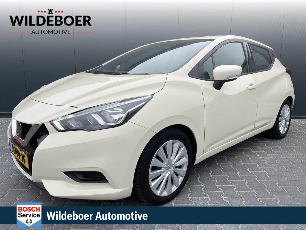 Nissan Micra 1.0 IG-T 100 PK Acenta + AIRCO + CRUISE + BLUET, Wit, Origineel Nederlands, 3 cilinders, Multifunctioneel stuurwiel