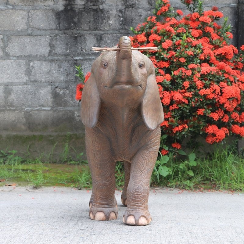 Elephant Calf beeld – Baby Olifant Lengte 142 cm, Ophalen, Nieuw, Wild dier, Overige typen
