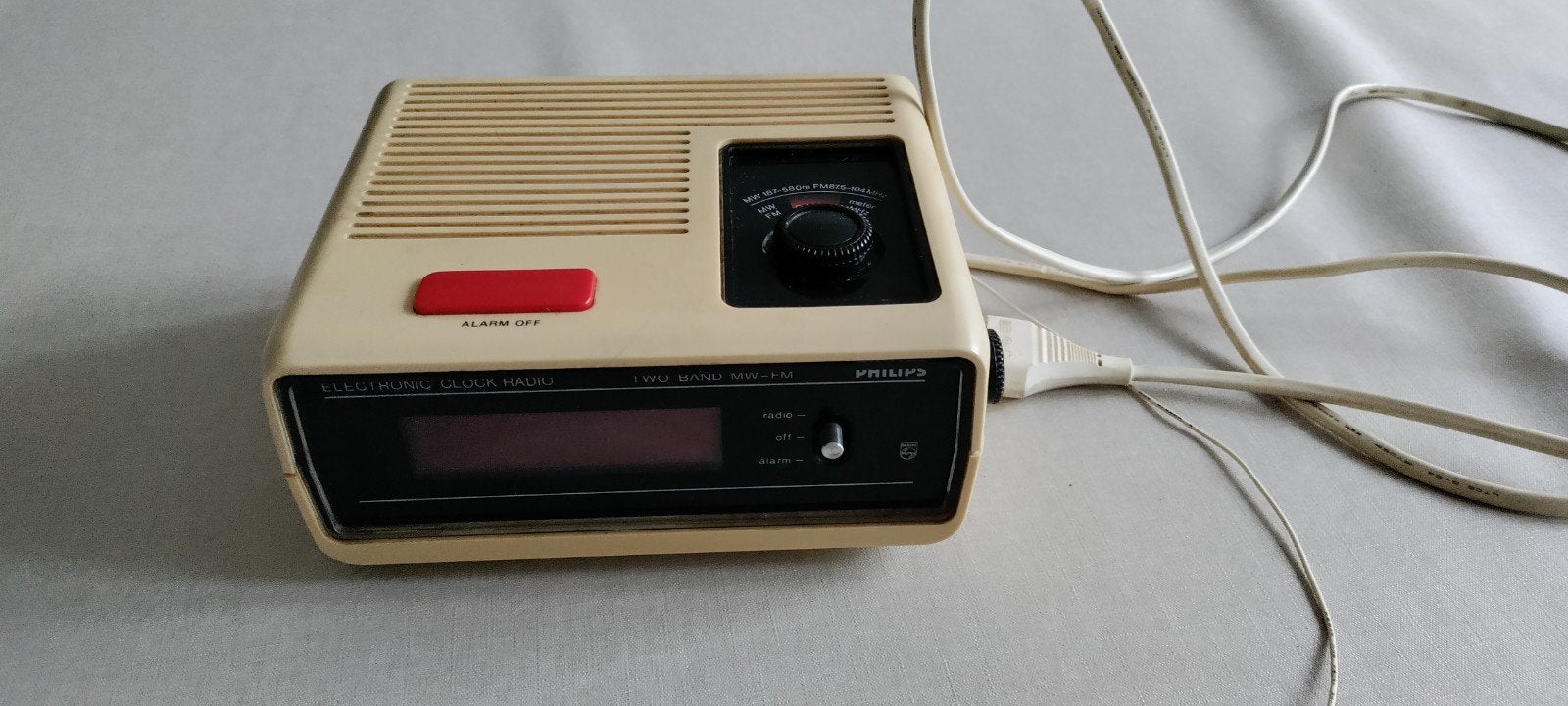 WEKKERRADIO,1960,Philips,Vintage,90AS080/00,KZ,nr.5,Crème, Ophalen of Verzenden, Zo goed als nieuw, Digitaal