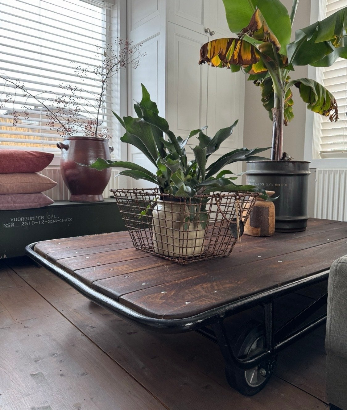 Industriële salontafel plantentafel orangerie winkel, Ophalen