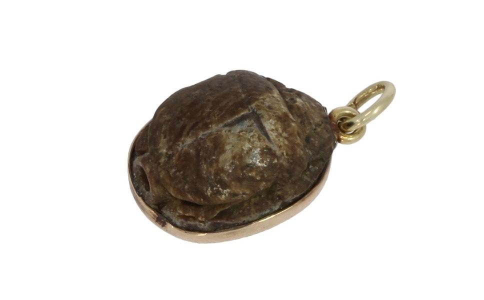 Scarabee antieke gouden ketting hanger Egypte vintage