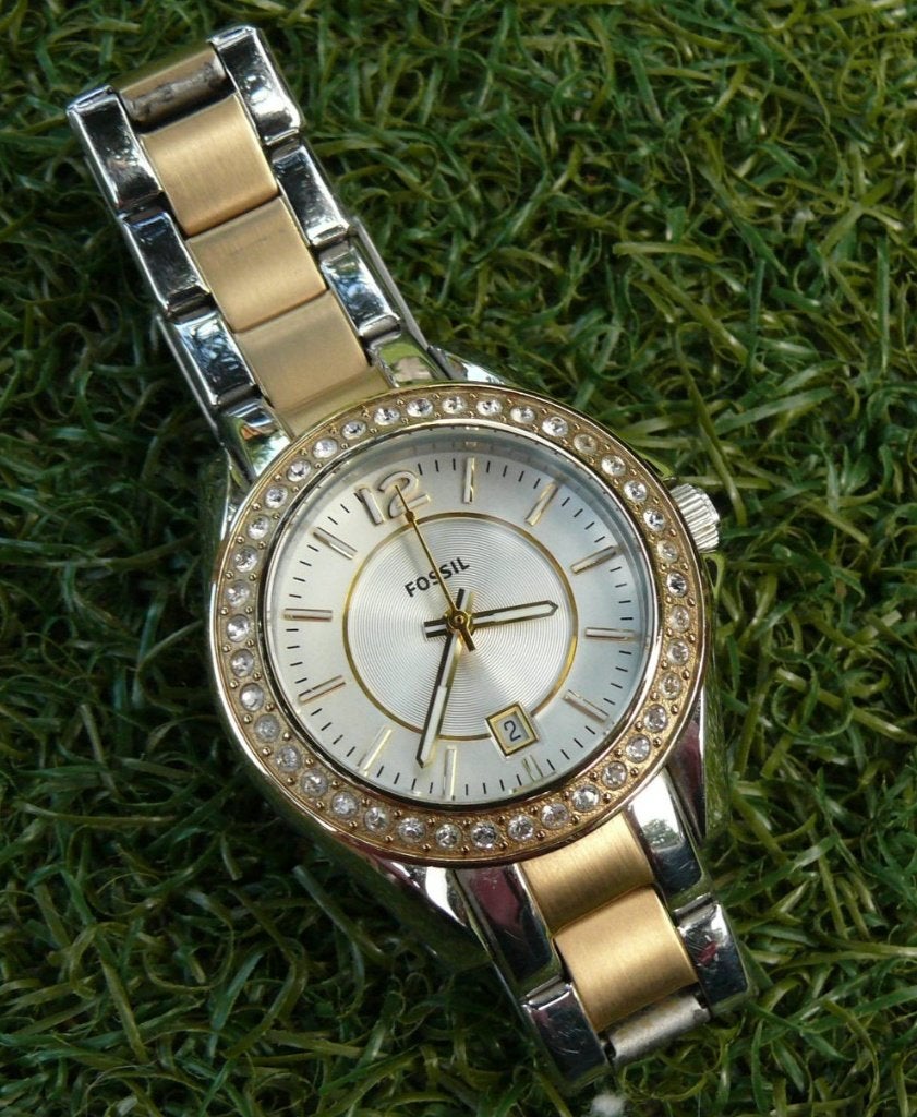 Fossil dames horloge nu 15 euro !!, Staal, Fossil, Polshorloge, Ophalen of Verzenden