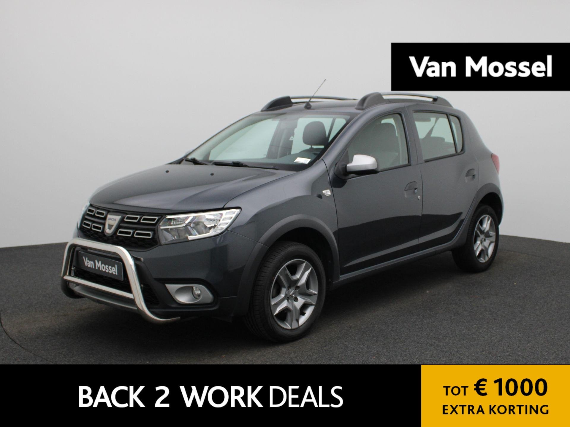 Dacia Sandero 1.0 TCe 100 Stepway Plus | NAVIGATIE | CRUISE, Auto's, Voorwielaandrijving, Gebruikt, Zwart, Bedrijf