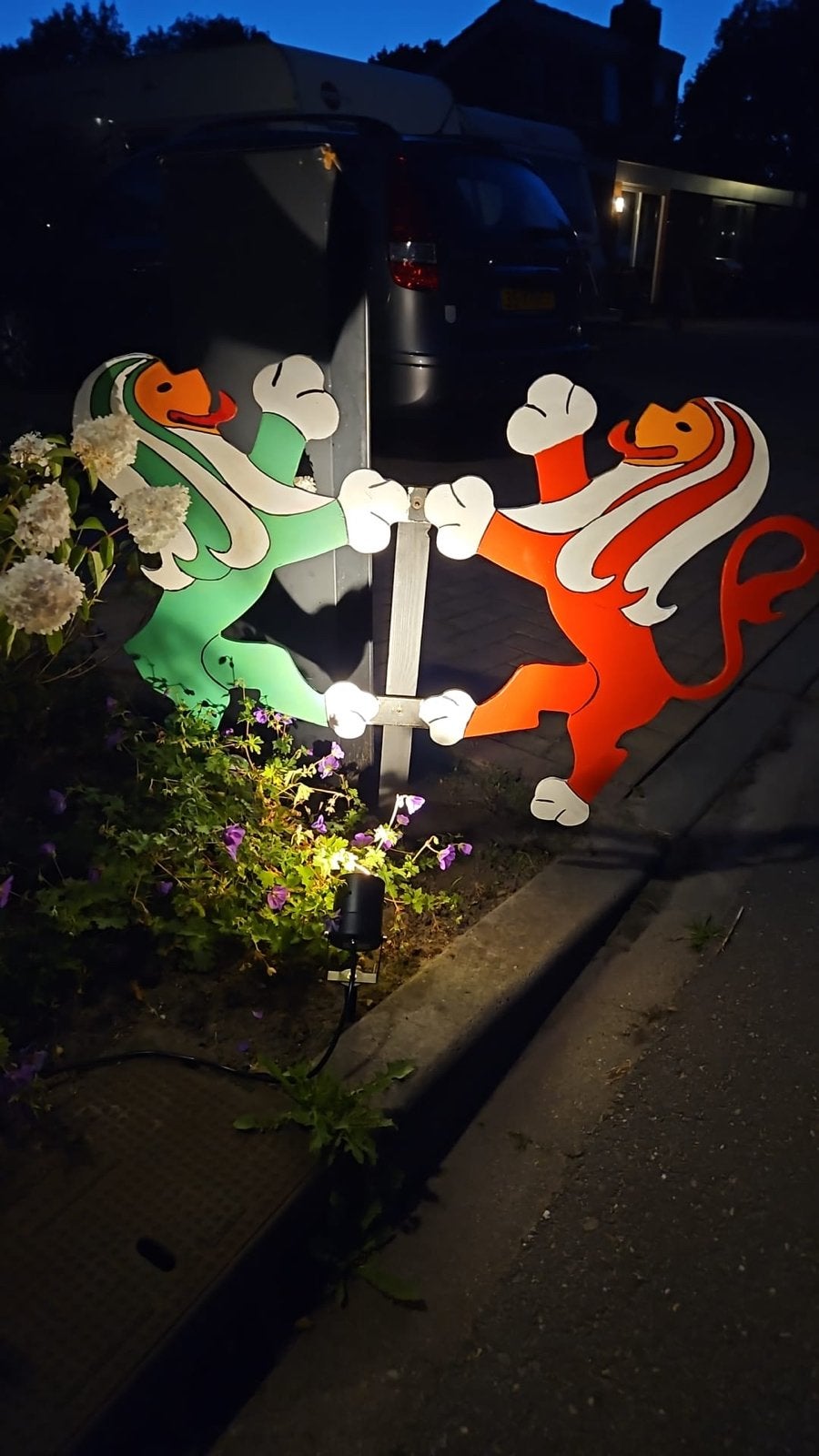 Straatversiering Leeuwen, Ophalen, Gebruikt