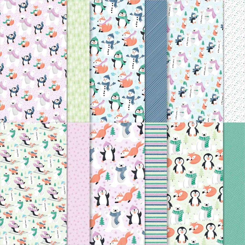 Penguin Playmates designpapier 30,5x30,5 cm Stampin Up NIEUW, Ophalen of Verzenden, Nieuw, Overige thema's, Blanco kaart of Basiskaart
