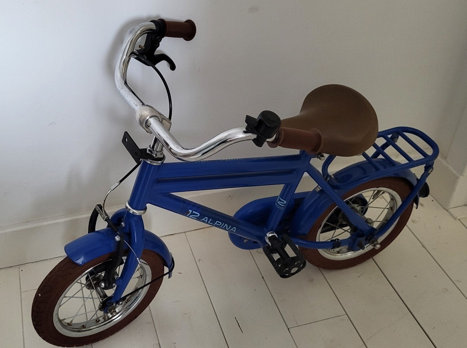Alpina kinderfiets 12 inch - Blauw, Fietsen en Brommers, Fietsen | Kinderfietsjes, Ophalen, Gebruikt, Velgrem, Alpina