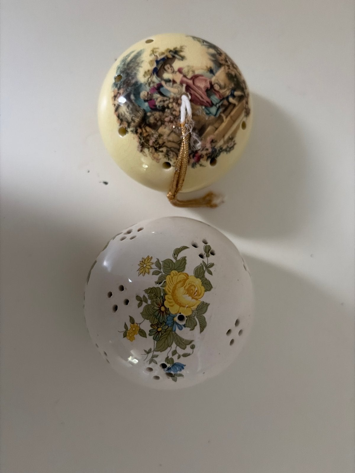 Decoratieve geurbollen met Bloemen en Romantische Scène, Ophalen of Verzenden