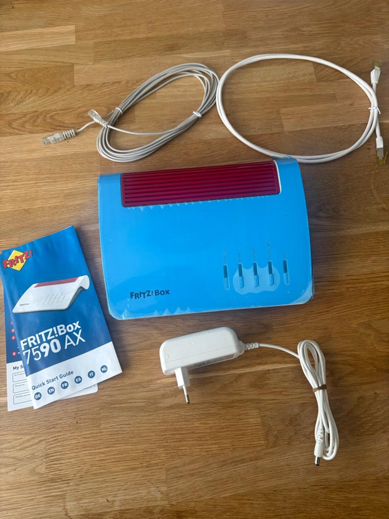 NIEUW FRITZ!Box 7590 AX - Wi-Fi 6 Router met Modem, Computers en Software, Routers en Modems, Ophalen of Verzenden, Nieuw, Router met modem