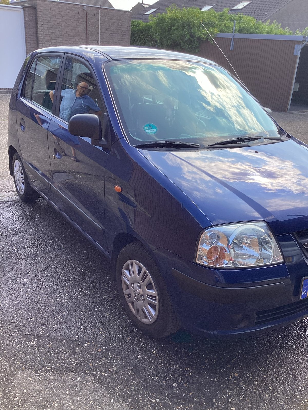 Hyundai Atos 1.1 2007 Blauw, Auto's, Voorwielaandrijving, 31 €/maand, 4 cilinders, Origineel Nederlands